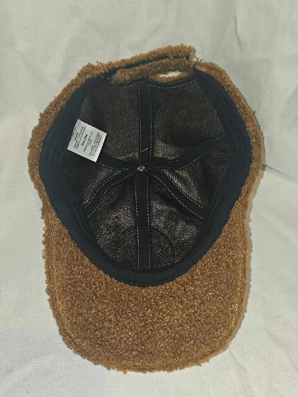 Wonder Nation Boys Faux Shearling Baseball Hat with Smiley Patch, Brown OSFM New